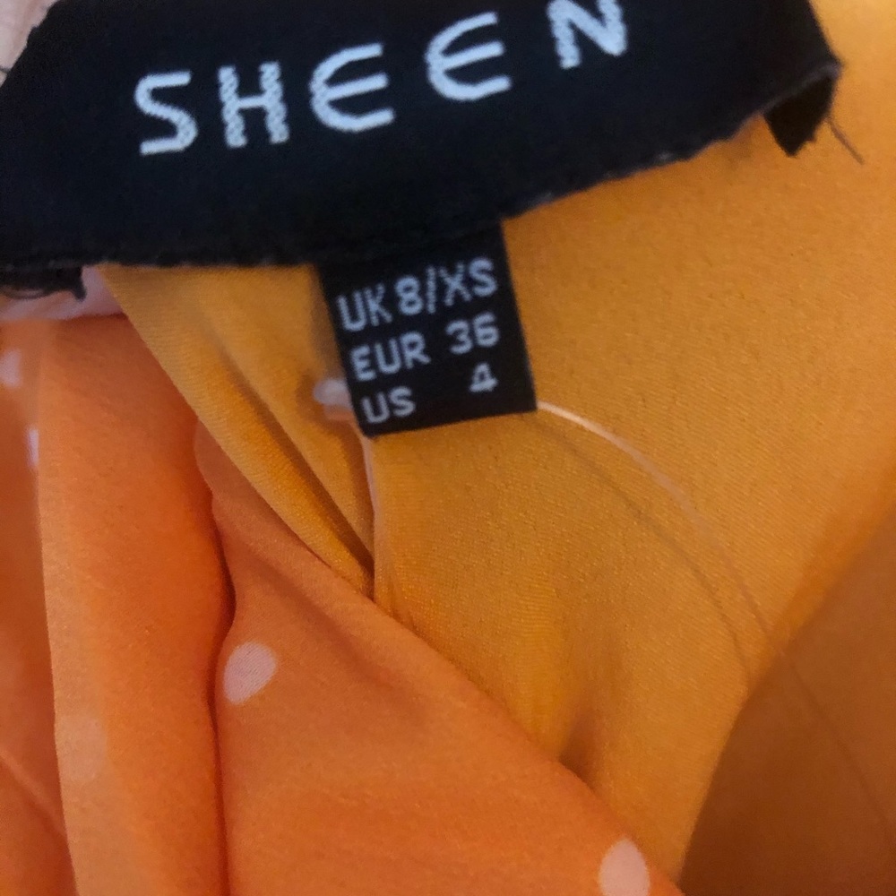 NWT Orange and white polka dot halter dress - Picture 7 of 8